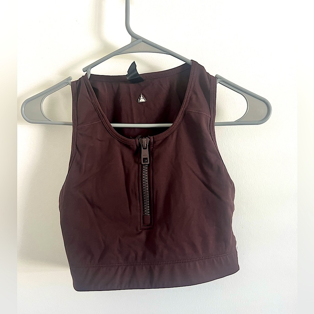 Vitality (originally Balance Athletica) Activewear zip up Sports Bra, Size S